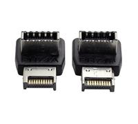 cablecc Lot de 2 adaptateurs d'extension de carte mère USB 3.1 mâle vers femelle de type E