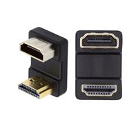 cablecc Lot de 2 adaptateurs d'extension HDMI 1.4 type A vers HDMI vers HDMI 360 degrés vers le haut et vers le bas en forme de U