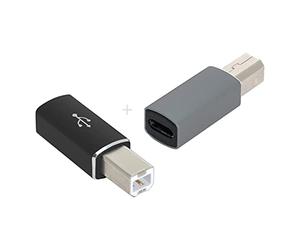 Cablecc Lot de 2 adaptateurs USB-C Type C vers Midi Instrument de musique Lectronic pour clavier midi, téléphone, tablette