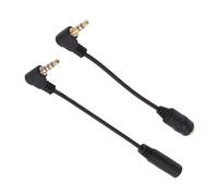 cablecc Lot de 2 câbles d'extension audio stéréo 3,5 mm mâle vers femelle 3 pôles et 4 pôles à angle droit