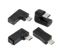 cablecc Lot de 4 adaptateurs de données d'alimentation USB-C USB2.0 Type C 480 Mbps mâle vers micro et mini USB femelle
