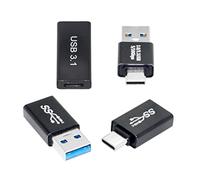 cablecc Lot de 4 adaptateurs USB 3.1 type C mâle femelle vers USB 3.0 type A femelle OTG Data 10 Gbps pour ordinateur portable et téléphone