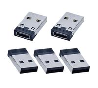 cablecc Lot de 5 adaptateurs d'alimentation réversibles type C USB-C femelle jusqu'à 480 Mbit/s USB 2.0 - Données mâles 5 V/3 A pour ordinateur portable, tablette, téléphone