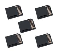 cablecc Lot de 5 adaptateurs de carte mémoire Micro SD TF T-Flash vers prise de carte SD à profil bas pour stockage supplémentaire Mac ordinateur portable