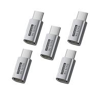 cablecc Lot de 5 résistances de type C 5,1 K avec bloqueur de fonction PD mâle vers USB-C femelle avec adaptateur de protection CC 5 V uniquement pour charge d'alimentation