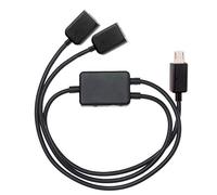Cablecc Câble micro USB vers double port micro USB femelle pour ordinateur portable PC, souris et disque flash