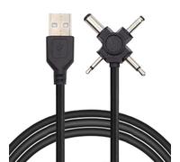 cablecc prise d'alimentation 4 en 1 USB 2.0 type-a mâle vers DC 5V 5.5x2.1mm 4.0x1.7mm Mono 3.5mm 2.5mm connecteur baril câble de Charge 150CM