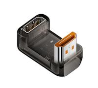 cablecc UHD 8K 60Hz vers le haut coudé à 360 degrés en forme de U arrière HDMI mâle vers HDMI 2.1 femelle Extension adaptateur d'extension d'extension Transparent avec Smart LED HDTV