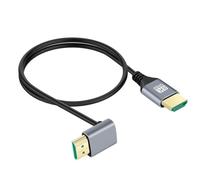 cablecc Ultra mince HDTV HDMI 2.1 Câble mâle à mâle 8K 4K Hyper Super Super Flexible Cordon Slim 90 degrés Angled Type-A pour ordinateur HDTV 100cm