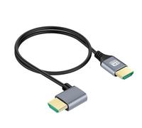 cablecc Ultra mince HDTV HDMI 2.1 Câble mâle à mâle 8k 4k Hyper Super Super Flexible Cordon Slim à 90 degrés Type-A à angle droit pour ordinateur HDTV 50cm…