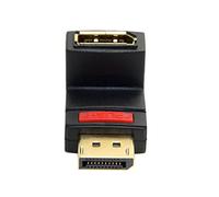 Cablecc Up Angled 90 Degree DP DisplayPort Male to Female Extension Adapter