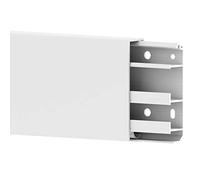 Cablecoach Habengut 6 m Plinthe en PVC, avec Conduit de câbles intégré, Couleur : Blanc, Hauteur : 80 mm (4 pièces de 1,5 mètre)