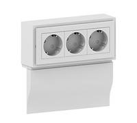 Cablecoach Habengut CC10042 Unité de Prise de Courant Triple pour plinthe Contenu 80 mm : 1 pièce