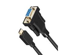 CableCreation Adaptateur USB-C vers RS232 série avec puce PL2303 100 cm, câble convertisseur femelle RS232 DB9 Thunderbolt 3 port compatible avec MacBook Pro, iMac, XPS 13, XPS 15, Surface Pro, 1 m Noir