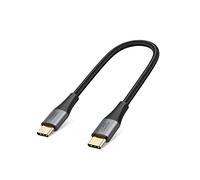 CableCreation Câble court USB C vers USB C, 25 cm, câble de charge rapide, double tresse, extérieur double tressé, compatible avec Z Fold 4/3, Z Flip 4/3, Galaxy S22 Ultra S22 S21 S20, MacBook, iPad
