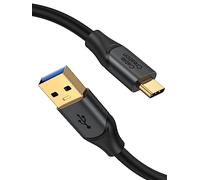 CableCreation Câble de données USB C vers USB A de 3,1 m, USB 3.1 USB 3.2 Gen2 10 Gbit/s USB A vers C, Android Auto Cordon 3 A pour SSD externe USB C, MacBook Pro, iPad S21, iPhone 16/15 Pro Max Plus
