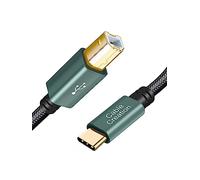 CableCreation Câble d'imprimante USB-C vers USB B 2 m pour MacBook Pro, Air, câble MIDI USB-C pour Yamaha, Casio, piano numérique, contrôleur MIDI, contrôleur DJ, 2 m, vert tressé