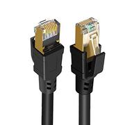 CableCreation Câble Ethernet Double Blindage Cat 8 pour Modem, routeur, PS3, PS4, Xbox, Noir 16.6ft/5m Noir