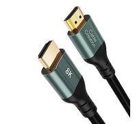 CableCreation Câble HDMI 8K 48 Gbps ultra haut débit 2 m, 4K120 8K 60 144 Hz eARC HDR HDCP 2.2 2.3 compatible avec PS5 PS4 Xbox Series X Dolby Vision Roku TV 4K Sony LG Samsung TV RTX 3080
