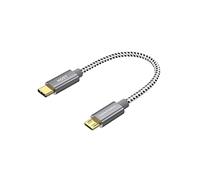 CableCreation Câble OTG USB Type C vers Micro USB, 20cm Câble Court Tressé Compatible avec MacBook (Pro), Huawei, Honor, Samsung, Xiaomi, OnePlus, Tablette, Kindles etc, Gris