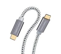 CableCreation Câble USB C, 3M Câble Tressé USB C vers USB C Compatible avec MacBook(Pro), ChromeBook Pixel. Huawer P20, Honor 8/9, OnePlus 6, LG G6. Blanc & Noir