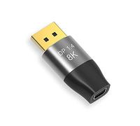 CABLEDECONN Adaptateur Mini DP vers DisplayPort 8K(7680 x 4320)@60Hz 4K@144Hz DisplayPort 1.4 Transmission bidirectionnelle DisplayPort Mâle vers Mini DisplayPort Femelle 8K
