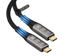 CableDeconn Câble USB 4 8 K 1,2 m M/M USB-C compatible avec Thunderbolt 4 8K @ 30 Hz 5K @ 60 Hz 4K @ 120 Hz vidéo 40 Gbps taux de transmission de données 20 V 5 A 100 W Power Delivery Cable pour