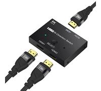 CABLEDECONN Commutateur bidirectionnel HDMI 2.1 Ultra 8K HD 8K @ 60 Hz 4K @ 120 Hz 1" 2out 2 en 1out Haute Vitesse 48 Gbit/s (écran Unique) Convertisseur avec Un câble HDMI 8K Compatible avec Xbox X