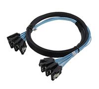 CableDeconn Lot de 4 câbles Sata3 III SAS haute vitesse 6 Gbps de qualité pour serveur 1 m