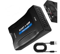 Cablelera Adaptateur Péritel vers HDMI avec Câble USB 720p/1080p, Convertisseur Peritel HDMI pour TV Moniteur Projecteur, Scart Audio Vidéo HD Compatible avec PS3 DVD VHS Xbox Blu-Ray Plug and Play