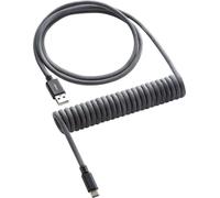 CableMod CableMod CM-CKCA-CK-KC150KC-R Câble spiralé pour clavier de jeu, USB-C vers USB type A, gris carbone