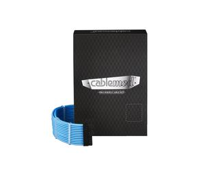 Cablemod CM-PRTS-FKIT-NKLB-R : Kit d'alimentation interne bleu, dimensions emballage 260x180x65mm, poids 1.1kg, conditionnement en boîte.