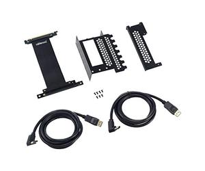 CableMod Support de Carte Graphique Vertical avec câble de Montage PCIe x16, 2 Ports DisplayPort - Noir