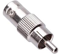 CABLEPELADO Adaptateur BNC Hemra vers mâle | BNC/RG59-H vers RCA-M | Compatible avec caméra de sécurité CCTV/systèmes de surveillance DVR Caméras Switchers TV | Nickelé