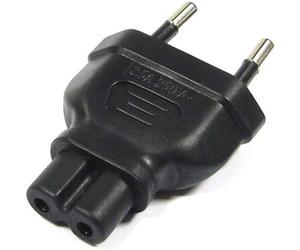 CABLEPELADO Adaptateur de prise IEC-60320 C7 vers bipolaire,Prise CEE 7/16 vers Euro 8 femelle C7,Supporte jusqu'à 10 A, 250 V CA, Canon, etc.