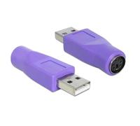 Cablepelado, adaptateur PS2 vers USB M/F violet