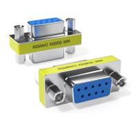 CABLEPELADO Adaptateur série femelle vers femelle, coupleur RS232 DB9, adaptateur de changeur de genre RS232, connecteur 9 broches femelle à femelle, connecteur 9 broches RS-232 DB9 femelle, 9