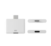 CABLEPELADO - Adaptateur USB type C mâle vers Lightning femelle blanc | Convertisseur pour câble Lightning vers USB-C | Pour charge et transfert de données | Ne transmet pas d'audio