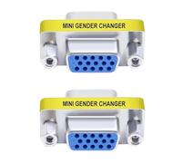 CABLEPELADO Adaptateur VGA femelle vers femelle SVGA Couplage HDB15 Gender Changer 15 Broches