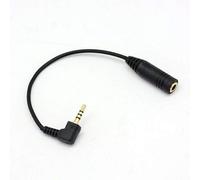 CABLEPELADO Câble audio stéréo Jack 2,5 mâle 4 broches vers Jack 3,5 femelle, câble de conversion de 2,5 mm à 3,5 mm, convient pour haut-parleurs, écouteurs, mobile, tablette, MP3 | Noir | 15 cm