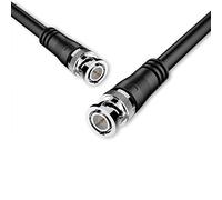 CABLEPELADO Câble BNC RG 58 | BNC mâle vers BNC mâle | Impédance de 50 ohms | Convient pour la transmission de signaux vidéo et audio haute fréquence | Noir | 25 cm