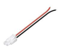 CABLEPELADO Câble connecteur droit Tamiya, connecteur Tamiya pour batteries, AWG20, Section du câble 0,5 mm2, Longueur 14 cm, Convient pour jouets, robots et autres appareils électroniques, mâle