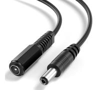 CABLEPELADO Câble d'alimentation CC | Câble d'extension d'alimentation CC | Compatible avec CCTV, DVR, bande LED, routeur, écrans, capteurs, Alexa | 2 V CC 2 A | DC 5,5 x 2,1 mm | Noir | 3 mètres