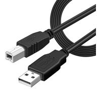 CABLEPELADO Câble d'imprimante, câble USB 2.0 type A vers type B, compatible avec HP, Epson, Canon, Brother, Lexmark, Scanner, Disque dur, Photographie numérique, Noir, 1,80 m