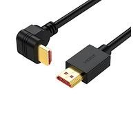 CABLEPELADO Câble HDMI Ethernet coudé | Contacts dorés | Audio | Support multifonction | Haute définition | Angle 270° | Compatible PC, PS4, PS5, Xbox, Smart TV | Noir | 3 mètres