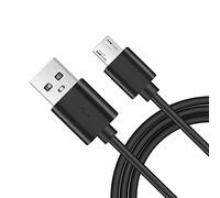 CABLEPELADO Câble micro USB haute vitesse Synchronise et charge 480 Mbit/s Compatible avec Samsung, HTC, Sony, Motorola, LG, Nokia, Kindle, PS4, Xbox One Noir 15 cm