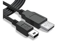 CABLEPELADO Câble mini USB de synchronisation et de charge | Transfert de données 480 Mbit/s | Compatible avec Blue Yeti, PS3, Wii U Pro, disque dur externe, appareils photo numériques, MP3 | Noir 20
