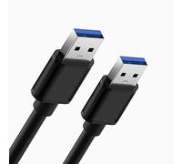 CABLEPELADO Câble USB 3.0 Super Speed | Câble USB Type A Mâle | Haute Vitesse 5Gbps pour Ordinateur, TV Box, HDD externe, base de ventilation, Hub USB, Raspberry Pi | Noir | 1,80 mètres