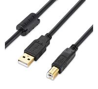CablePelado Câble USB Ferrite 2.0 Type A B | Compatible HP, Epson, Canon, Brother, Lexmark, Scanner, Disque Dur, Photo Numérique | Noir | 2