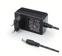 CABLEPELADO Chargeur 12 V 2 A, adaptateur de courant, source d'alimentation 12 V, chargeur 12 V, adaptateur d'alimentation, connecteur DC 5,5 x 2,5 mm, noir